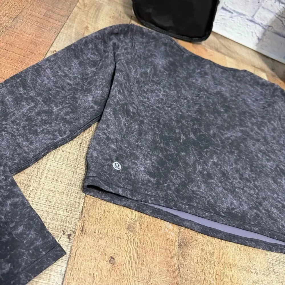 Lululemon Wunder Train Cropped Long Sleeve shirt size 14